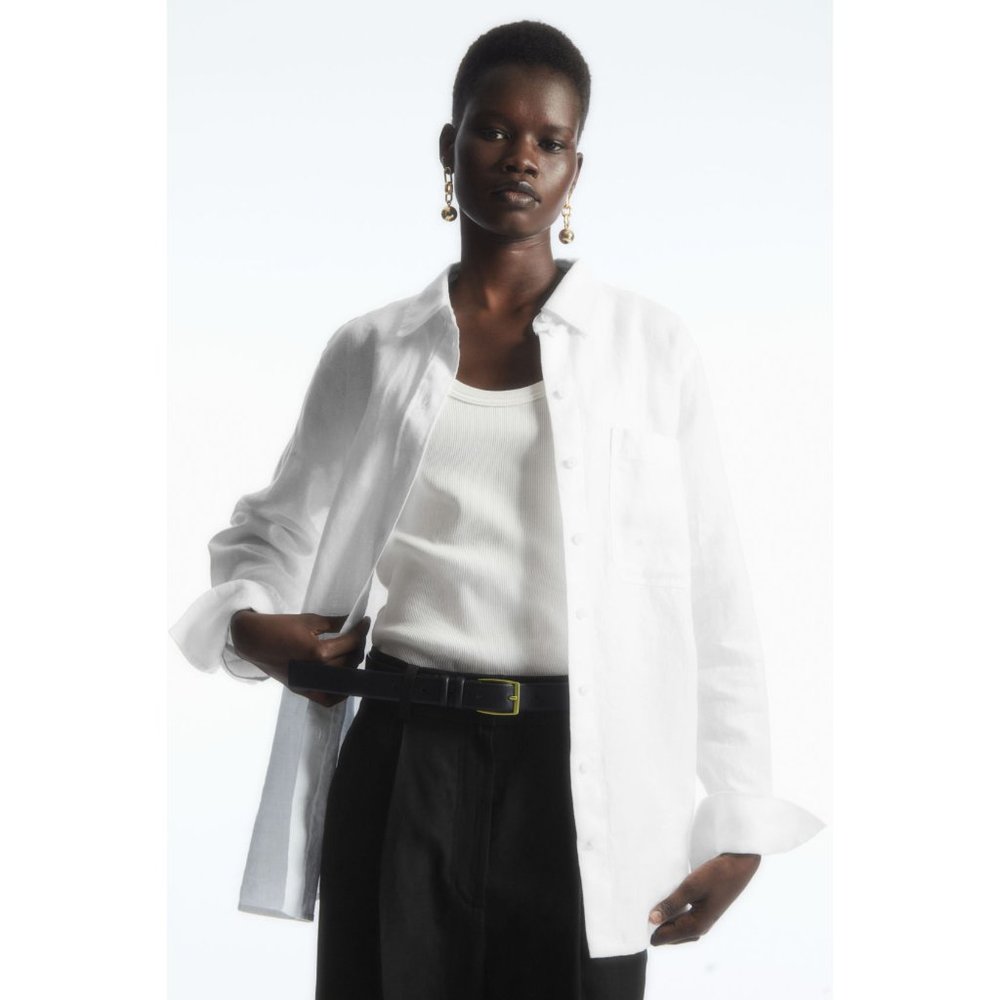 COS Oversized Linen Shirt - Size 2